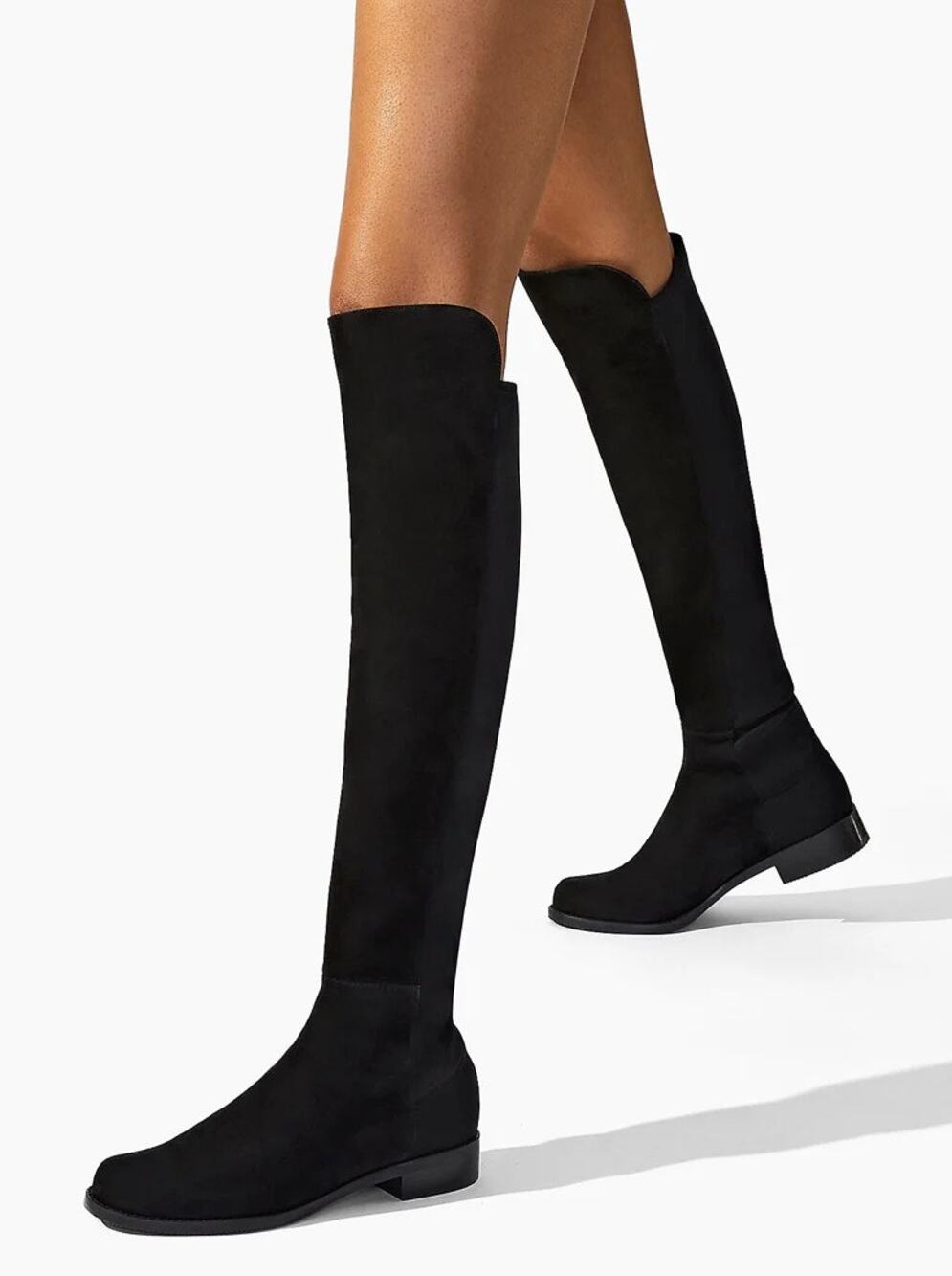 Stuart Weitzman 5050 Over The Knee Boots Suede Pull On Grunge Winter Fall 7.5B